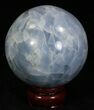 Polished Blue Calcite Sphere #32126-1